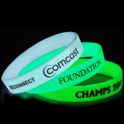 Factory custom fluorescent silicone wristband