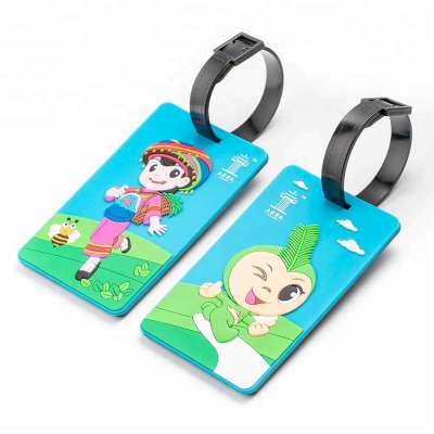 Free face mask for order of New products 3d pvc rectangle luggage tag with custom logo