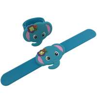 Wholesale Funny Silicone Slap Wristband Bracelet With Elephant Decoration