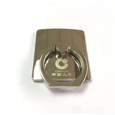 WINWIN Customized Polishing Metal alloy Heavy Phone Ring With Laser Logo