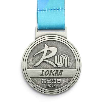 Factory Cheap custom running award medal with ribbon